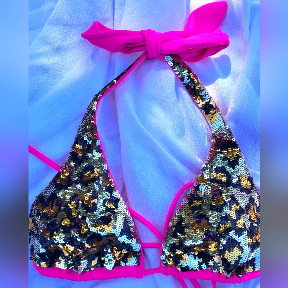 Victoria secret sequin swim top